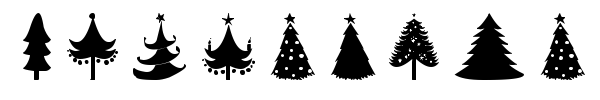 Christmas Trees font preview